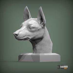 English Toy Terrier Bust 