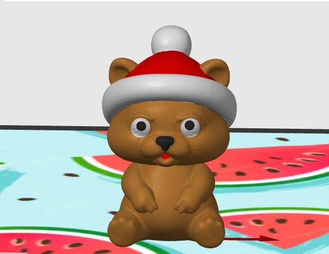 oso adorable navidad multicolor