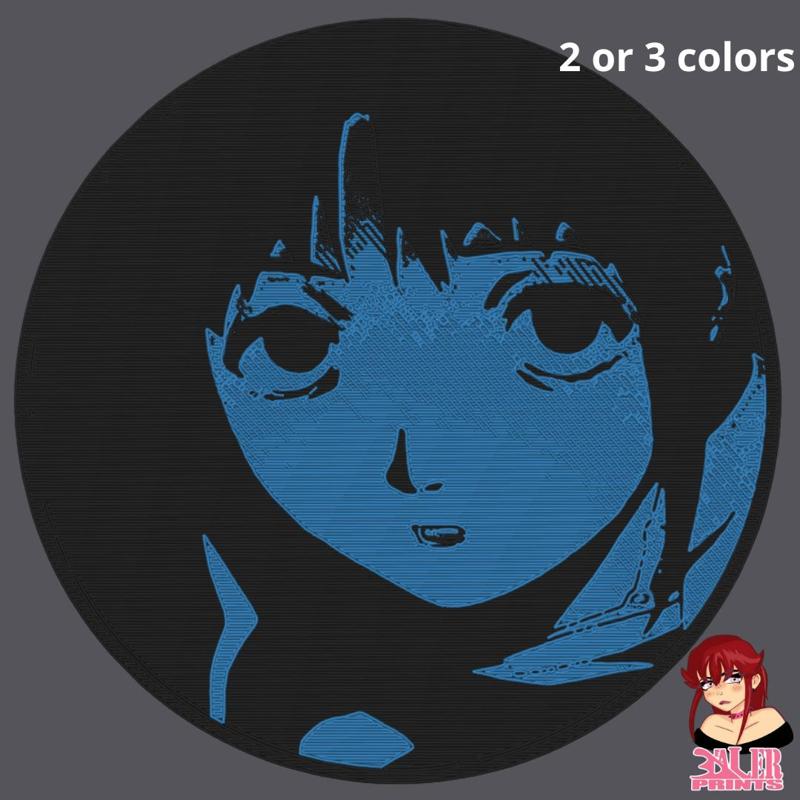 Lain ANIME 2D Extruded Experimental Lain Medallion