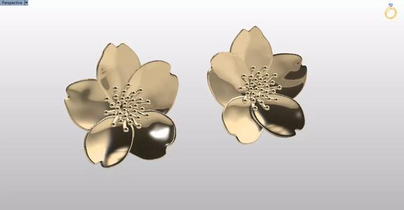 vintage flower earrings