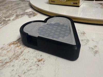 Heart Drink Coaster Set - redesigned in Fusion 360