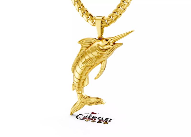 Custom Sword Fish Pendant - Fish Jewelry - Fish Necklaces