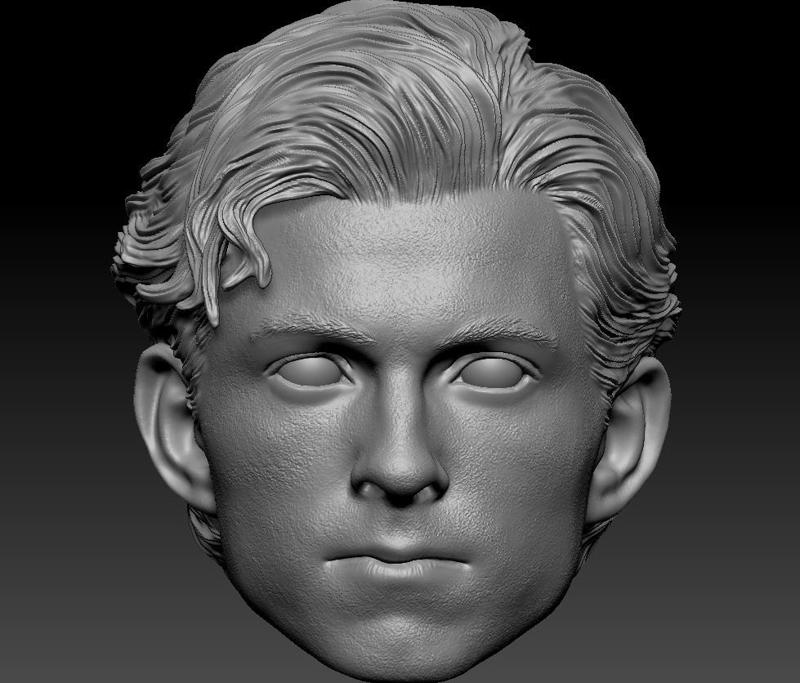 TomHolland Peter Parker SpiderMan HeadSculpt For Action Figure