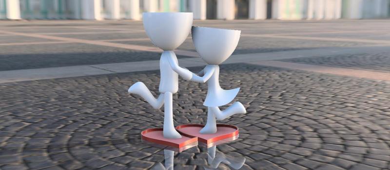 couple holding hands