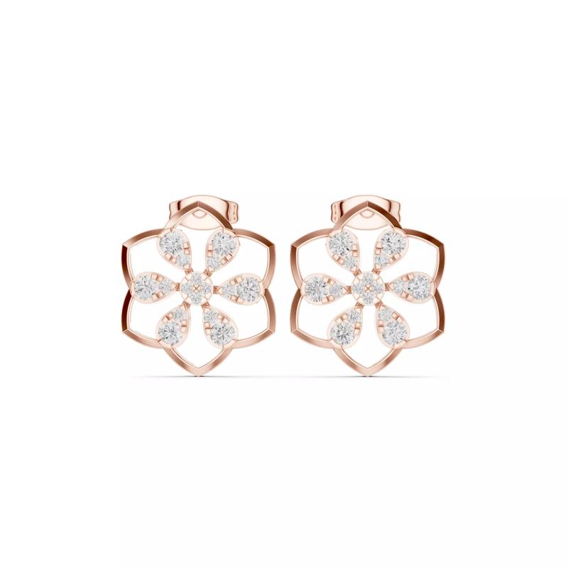 Diamond Studs Earrings 3dm stl renders animation videos details