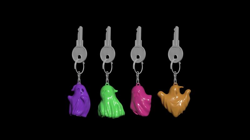 GHOST KEYCHAIN FINGERSPOP STAND HALLOWEEN PACK #3