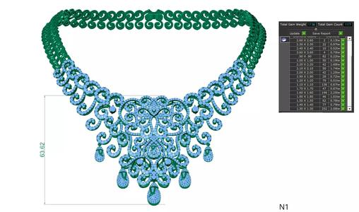 diamond design necklace