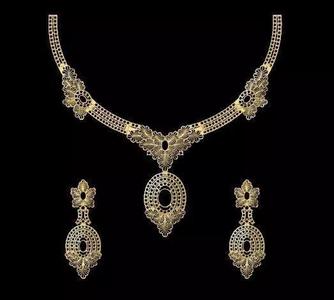 Fancy neckless with ear ring