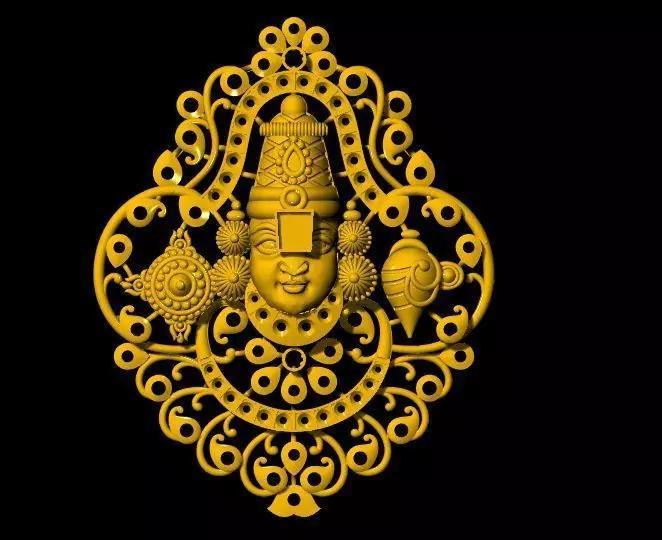 balaji pendant necklace 3dm file