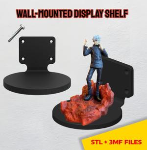 Wall-mounted display shelf