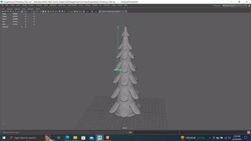 Gisela Graham LED Gingerbread Christmas Tree 3d Printing ready