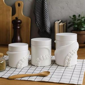 Octopus Tentacles Set of 3 Jars for Kitchen No Supports