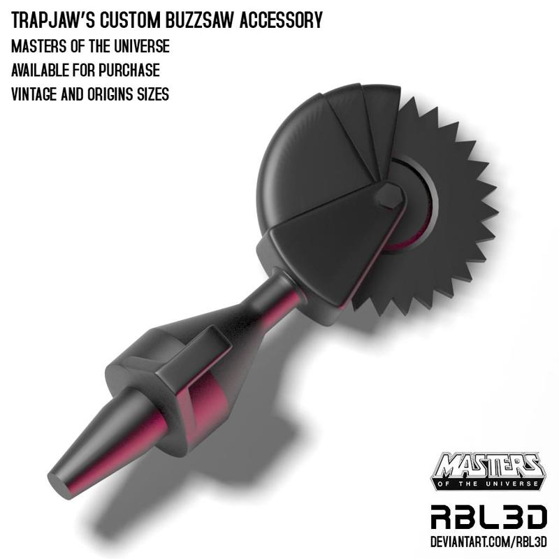 Trap Jaw Buzz Saw custom new accessory Origins/Vintage (MOTU) Updated