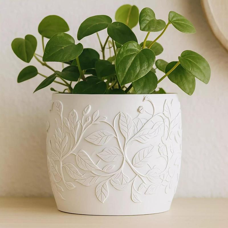 Ivy Plant Pot with Drainage No Supports Leafy Planter