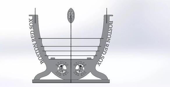 Boston RED SOX Fire pit Modular Design Dxf for Cnc Laser