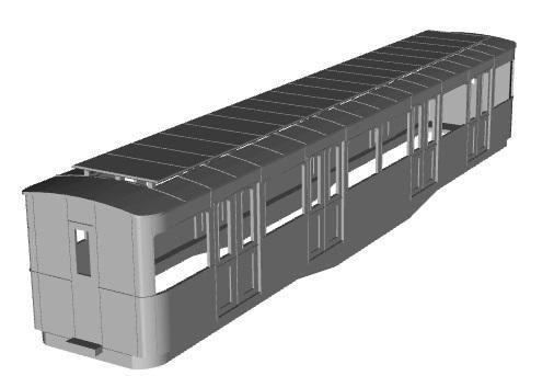 Paris Metro Sprague Remorques 1/87 scale