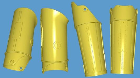 C3PO Arm - Sequel Trilogy Design (Mirror for left arm)