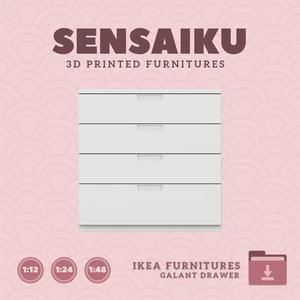 GALANT Drawer File Storage V2 for Dollhouse IKEA 3D Print