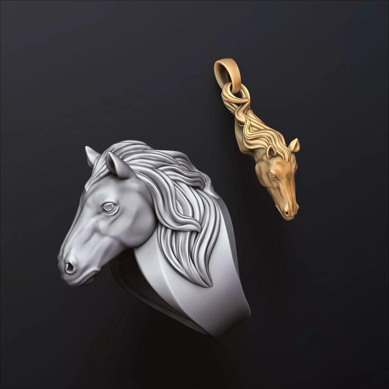 Horse Head Ring Pendant Collection