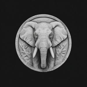 Elephant Portrait Relief Medallion Sculpture