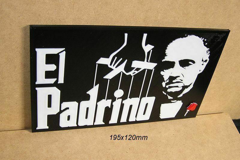 The Godfather, Poster, Sign, Signboard, Logo, 3dPrinting, Movie, Marlon Brando, Robert de Niro, cult movie