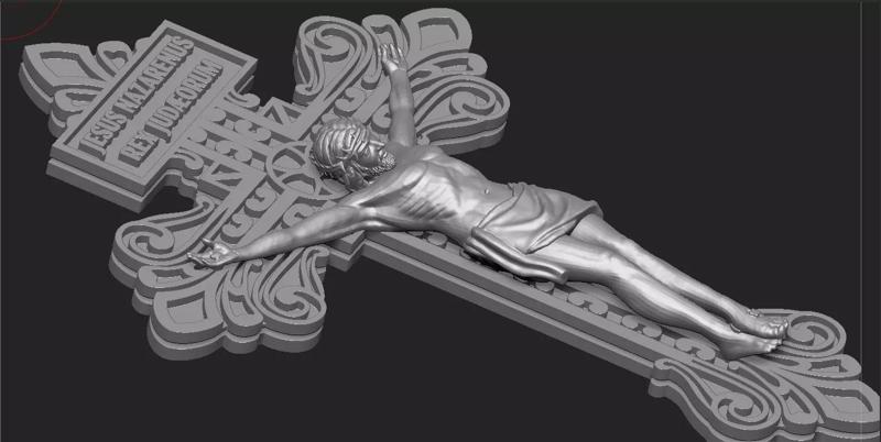 JESUS ON THE CROSS 3D print model 2