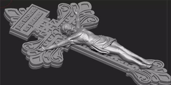 JESUS ON THE CROSS 3D print model 2