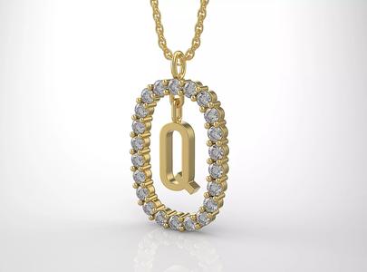 Pendant Letter Q