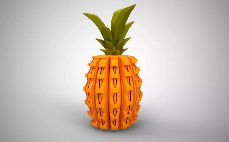 Geometric Pineapple Box