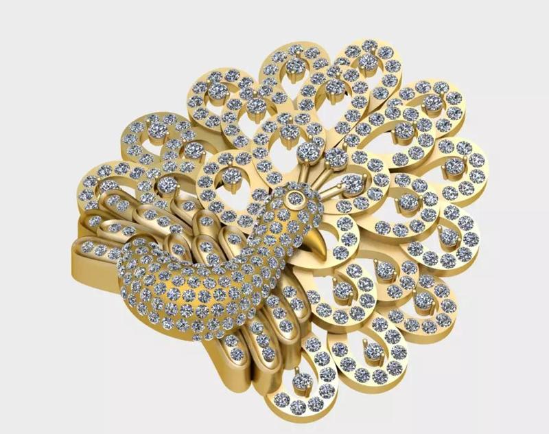 Peacock jewelry diamond