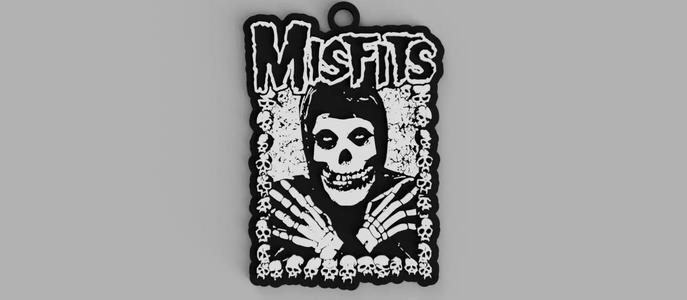 MISFITS LOGO HORROR PUNK HORROR PUNK DEMON DEMON 2 keychain
