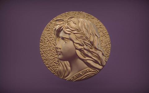 Olive Muse Classical Medallion Relief