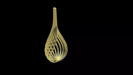 Half Chandelier Pendant  Elegant Jewelry 3D Model