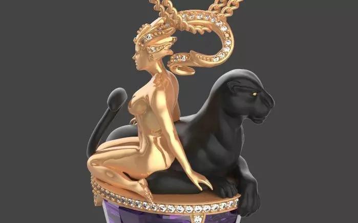 magerita ring necklace Earrings Sculpture jewelry gold