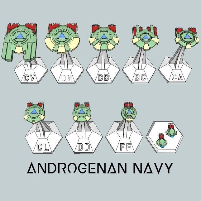 MicroFleet Androgenan Navy Starship Pack
