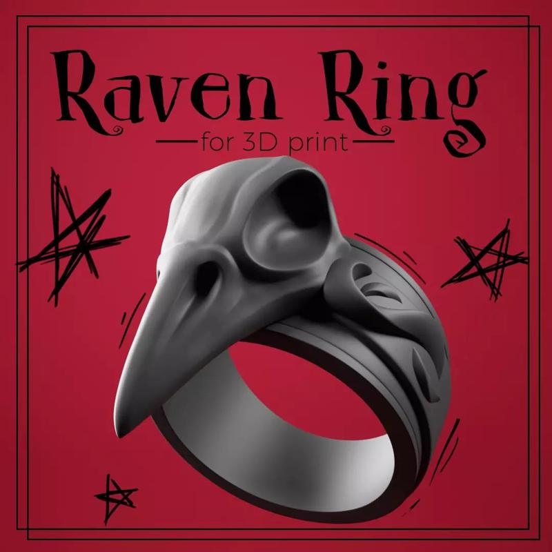 RAVEN RING - HALLOWEEN RING - WITCH STYLE