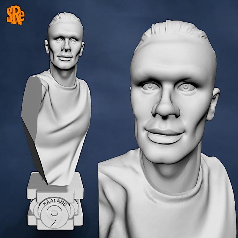 Bust Erling Braut Haaland - Forward of Norway and Manchester City F. C.