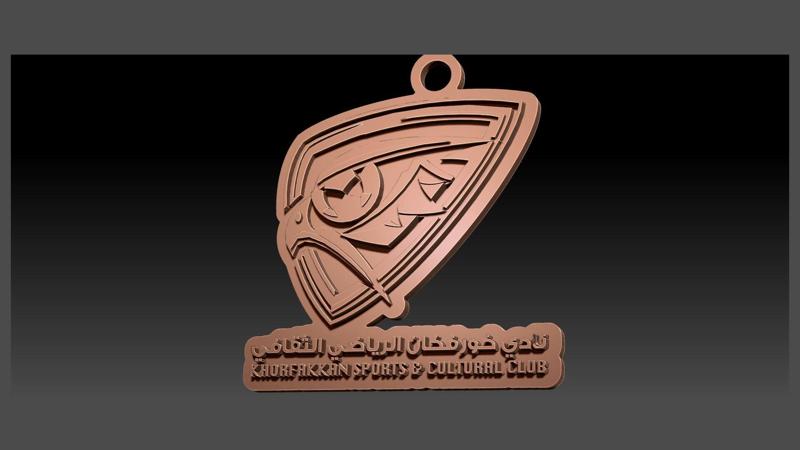 UAE Pro League Khorfakkan Club badge keychain printable and renderable