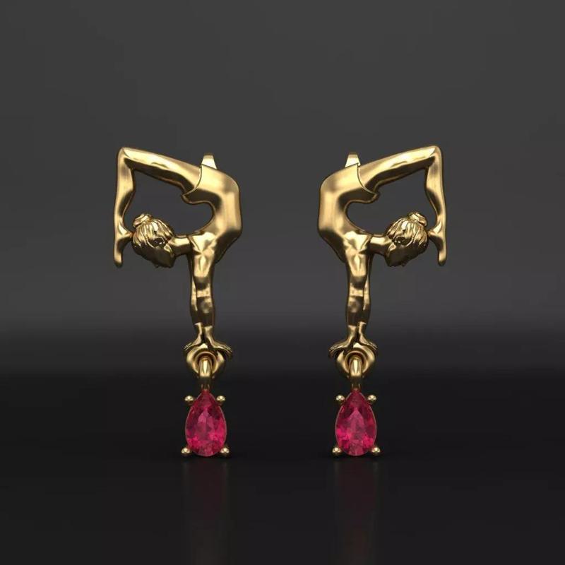 Earrings Gymnastic girl