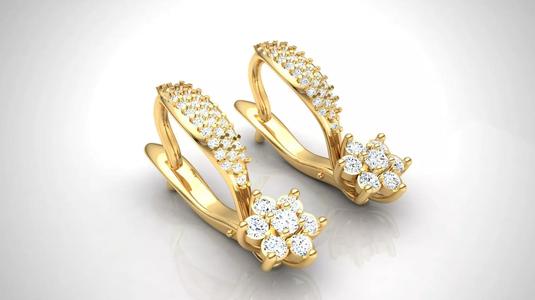 Earring E12 The luxury female earring with gems