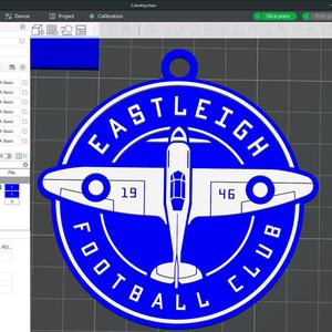 National League Eastleigh keychain badge color printable and renderable