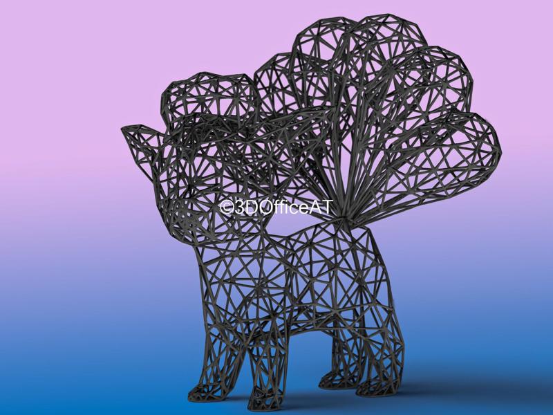 #037 Vulpix Pokemon Wiremon Figure"