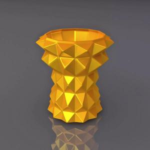 Triangulation Vase Geometric Shape 3D Print Model