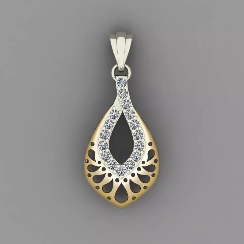 Diamond Women pendant 3D print Model