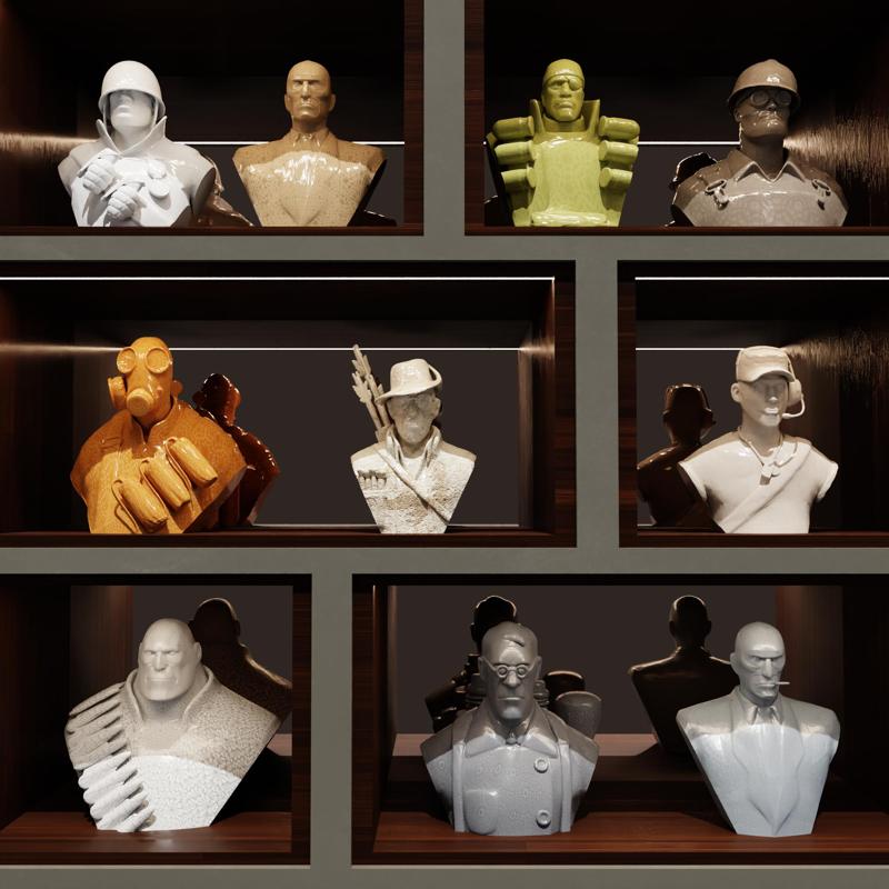 Bust of Heavy from Team Fortress 2