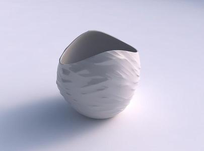 Bowl compressed 3 with fibers smooth inside