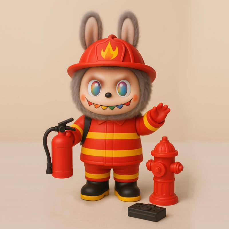 Labubu firefighter – Cute Fire Hero