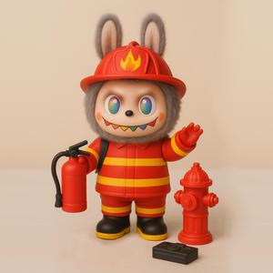 Labubu firefighter – Cute Fire Hero
