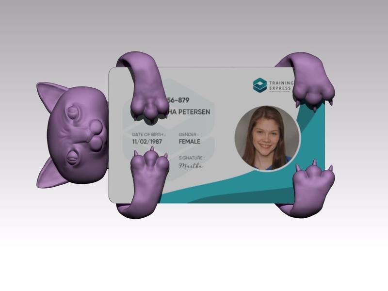 Witch's Pet Cat Card Holder