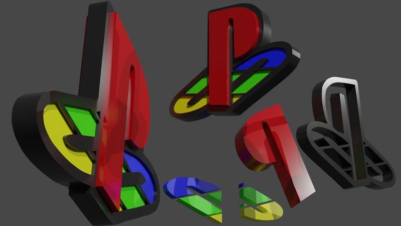 Playstation Logo 3D